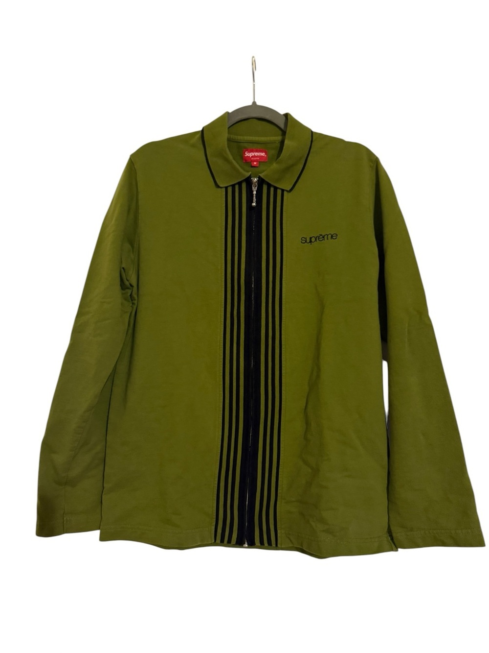 Supreme Supreme Vertical Zip-Up Long Sleeve Polo Size Medium